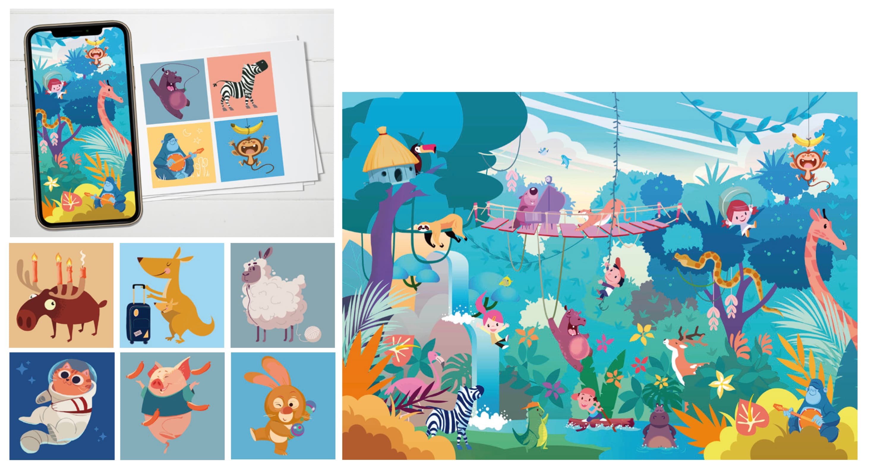 Wimmelbild im Urwald - Detail 1